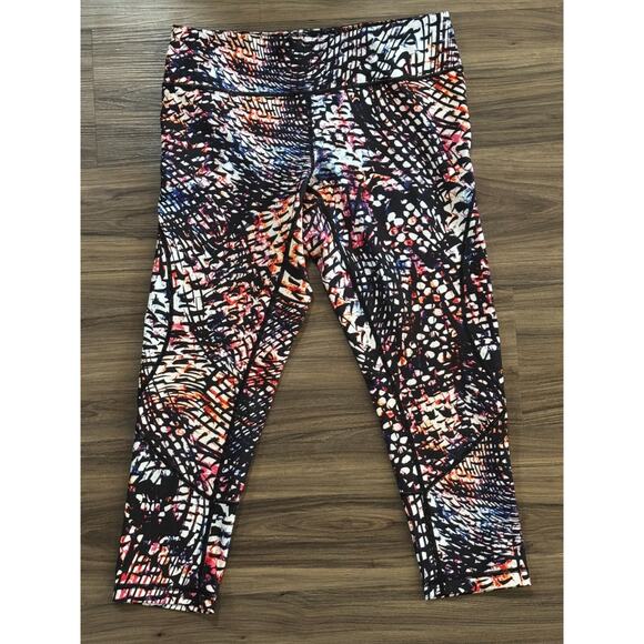 Zella Live In Rainbow Multi Color Cropped Leggings Women's Size M - Picture 1 of 11